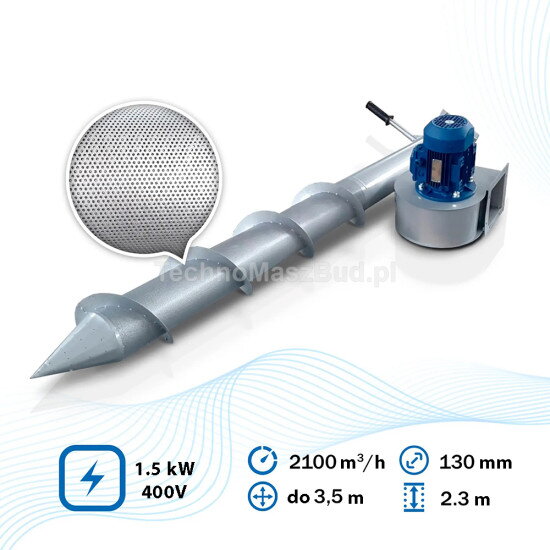 Prevzdušňovač GF-2300 pre obilie | 1,5 kW | 400 V